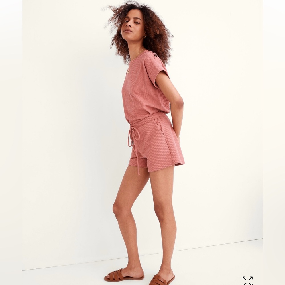 Madewell Seersucker Pull on Drawstring Shorts Medium - Picture 4 of 9